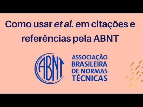 Et al ABNT: O que é e como usar corretamente essa abreviação