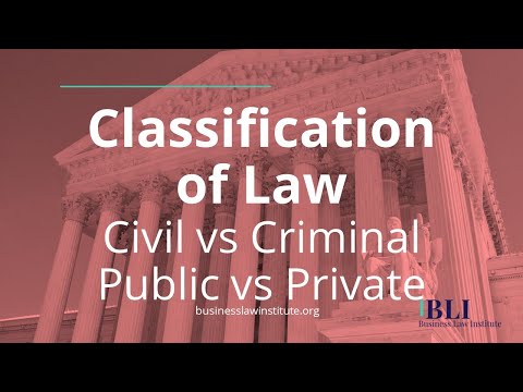 What is an example of private law in the UK?