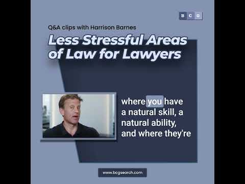 Exploring the Areas of Law with Potentially Lower Stress Levels