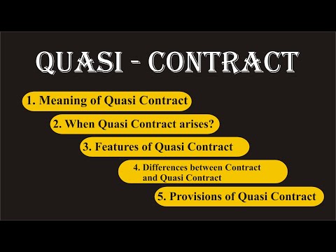 Understanding Quasi Contracts: Explained in Detail
