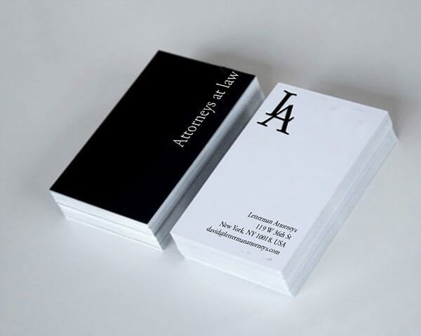 Ejemplo de diseño de tarjeta de presentación de bufete de abogados Letterman